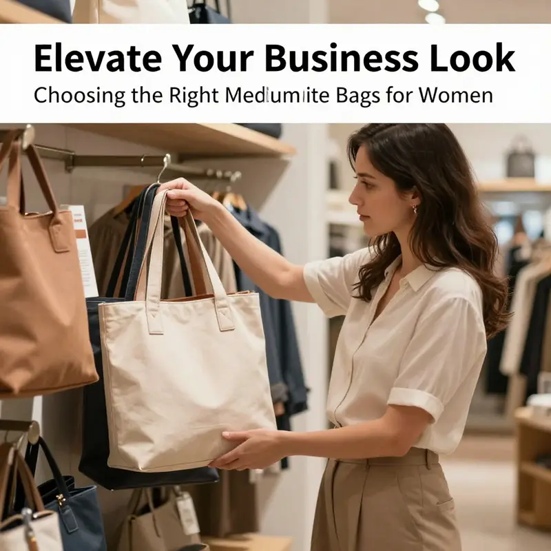 A versatile medium-size tote bag in an office setting, blending style with practicality.