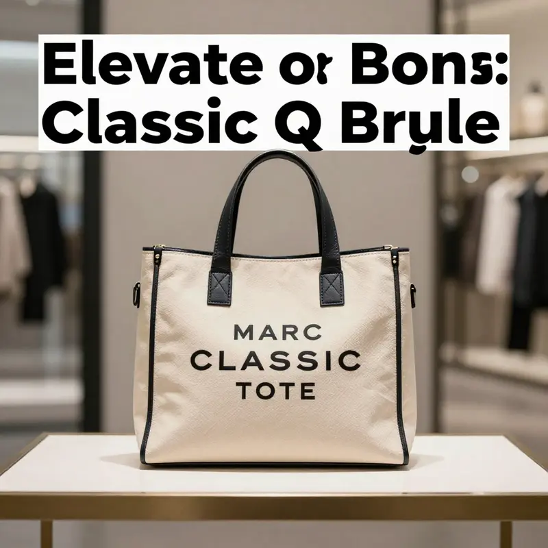Showcasing the elegance of the Classic Q Tote, representing the essence of timeless style in the Marc Jacobs collection.
