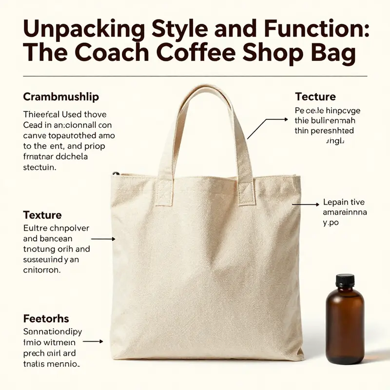 A detailed look at the design elements that make the Coach Coffee Shop Bag a fashionable choice.