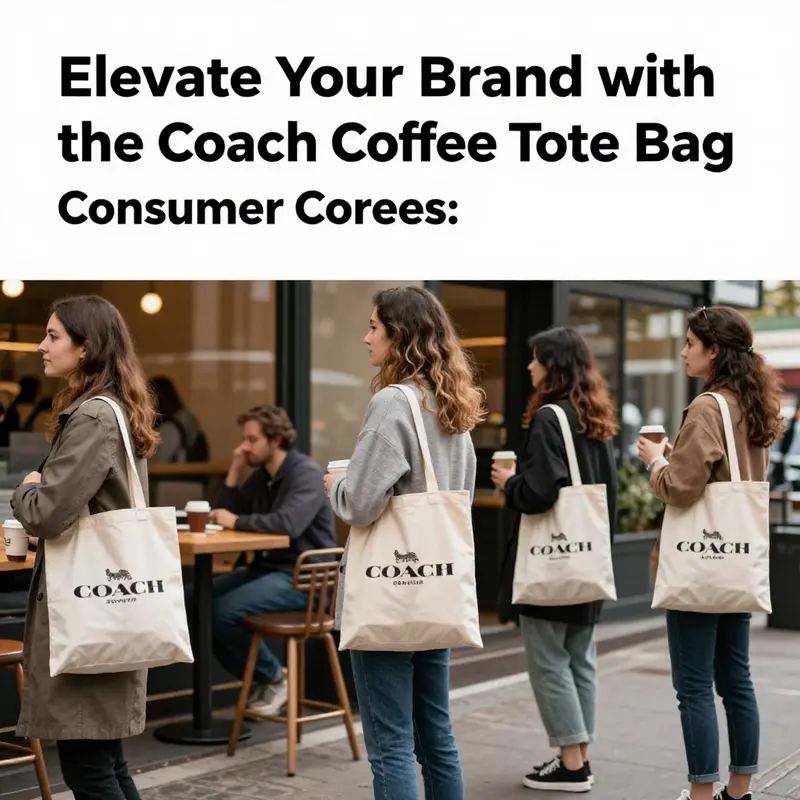 The Coach Coffee Tote Bag showcased in a trendy retail environment.