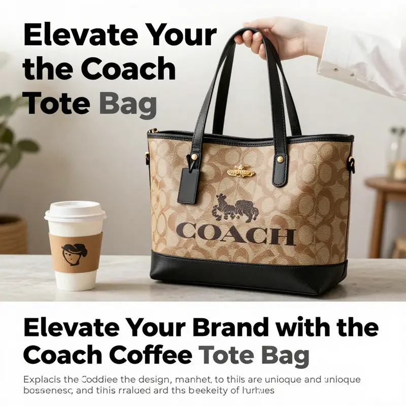 A captivating image of the Coach Coffee Tote Bag alongside coffee products, emphasizing its functional and stylish design.