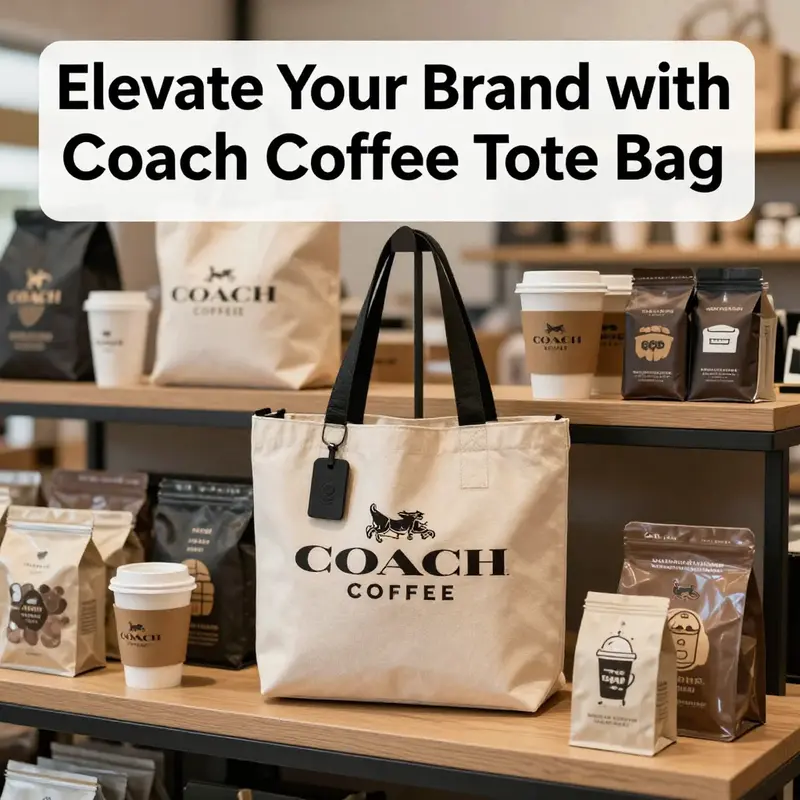The Coach Coffee Tote Bag showcased in a trendy retail environment.