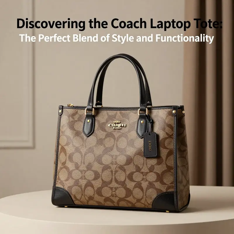 An elegant Coach Laptop Tote against a stylish background, reflecting the brand's luxury and functional designs.