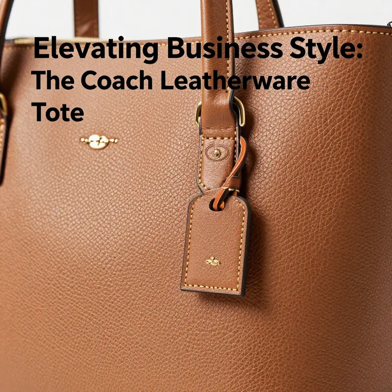 The Coach leather tote showcases its elegant design and practical functionality, ideal for modern business needs.