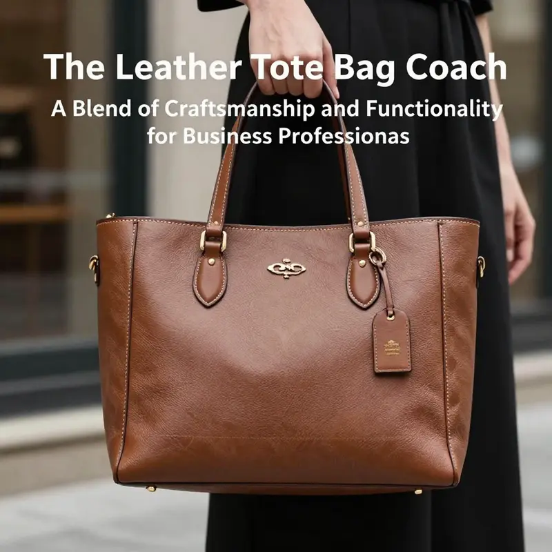 The refined design and premium material quality of the Coach leather tote bag.