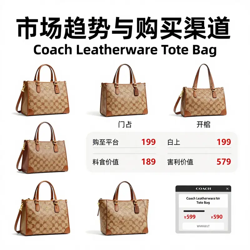 Detailing the exquisite design and features of the Coach Leatherware Tote Bag.