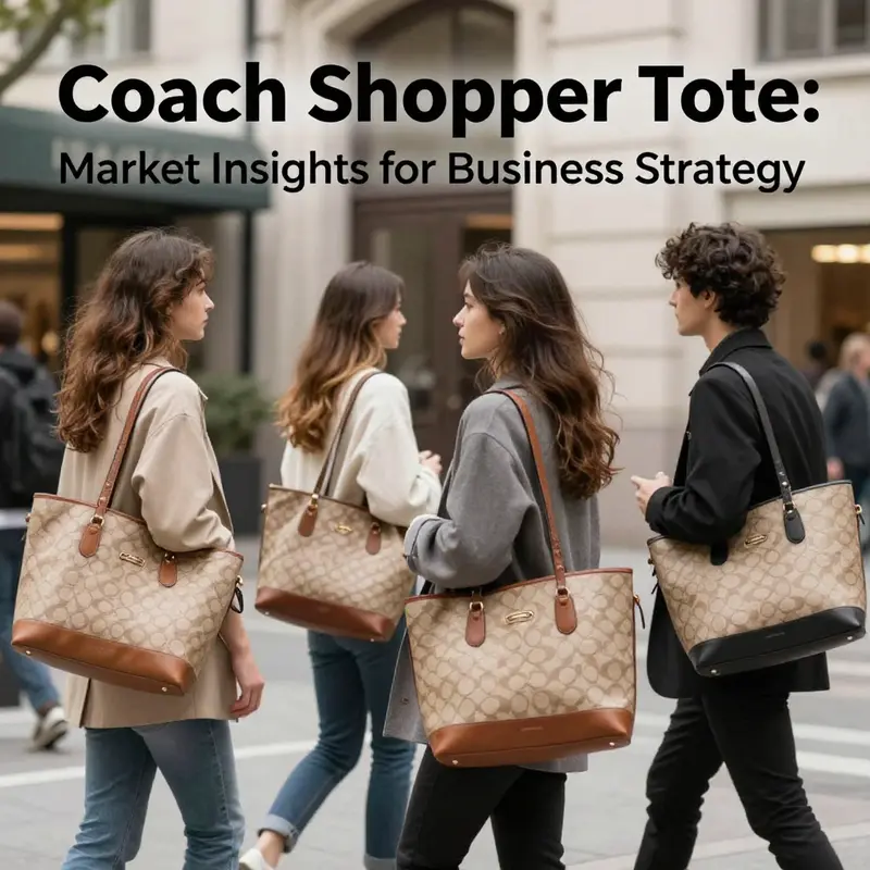 A selection of Coach Shopper Tote bags illustrating the variety of materials and designs that define their luxury appeal.