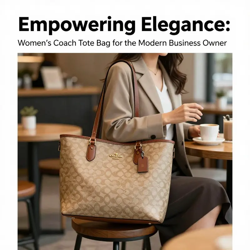 The key design features and functional highlights of the women’s Coach tote bag.