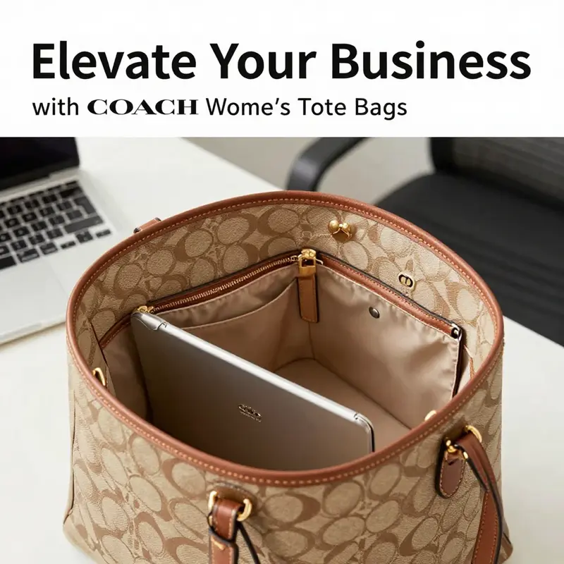 A beautiful array of COACH tote bags highlighting their chic design and elegant colors.