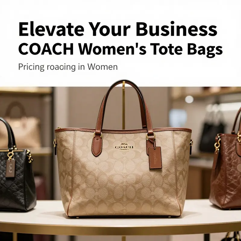 A beautiful array of COACH tote bags highlighting their chic design and elegant colors.