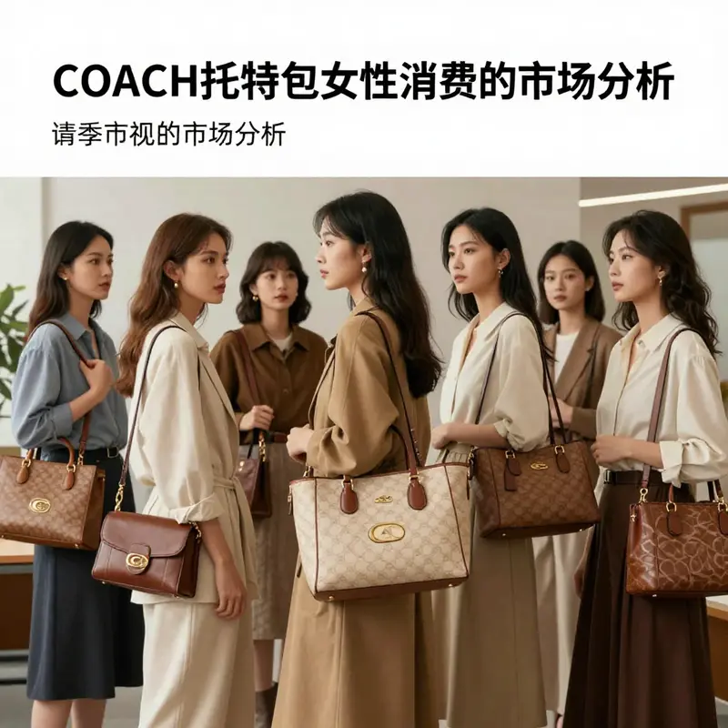 The sophisticated design and functional features of a COACH tote bag highlighting its suitability for professional use.