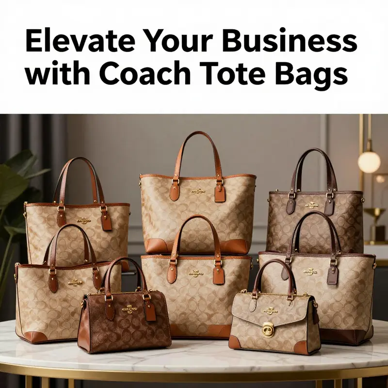 An assortment of stylish Coach tote bags displayed together, emphasizing their design and functionality.