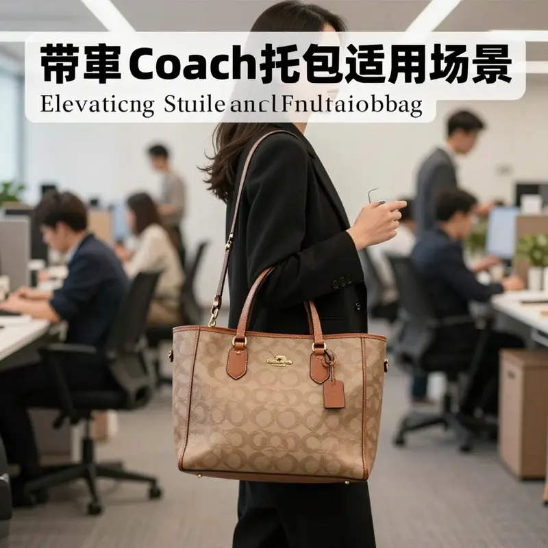 Diverse styles within the Coach tote handbag product line.