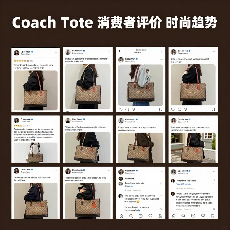 The elegance of the Coach Tote bag reflected in its design and logo.