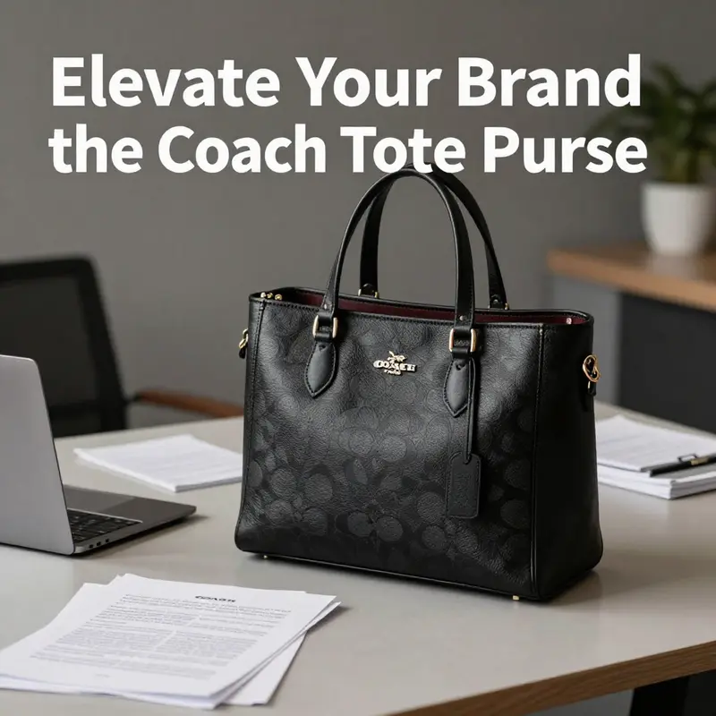 The Coach Tote Purse showcases its core design and functional highlights, perfect for the modern business owner.