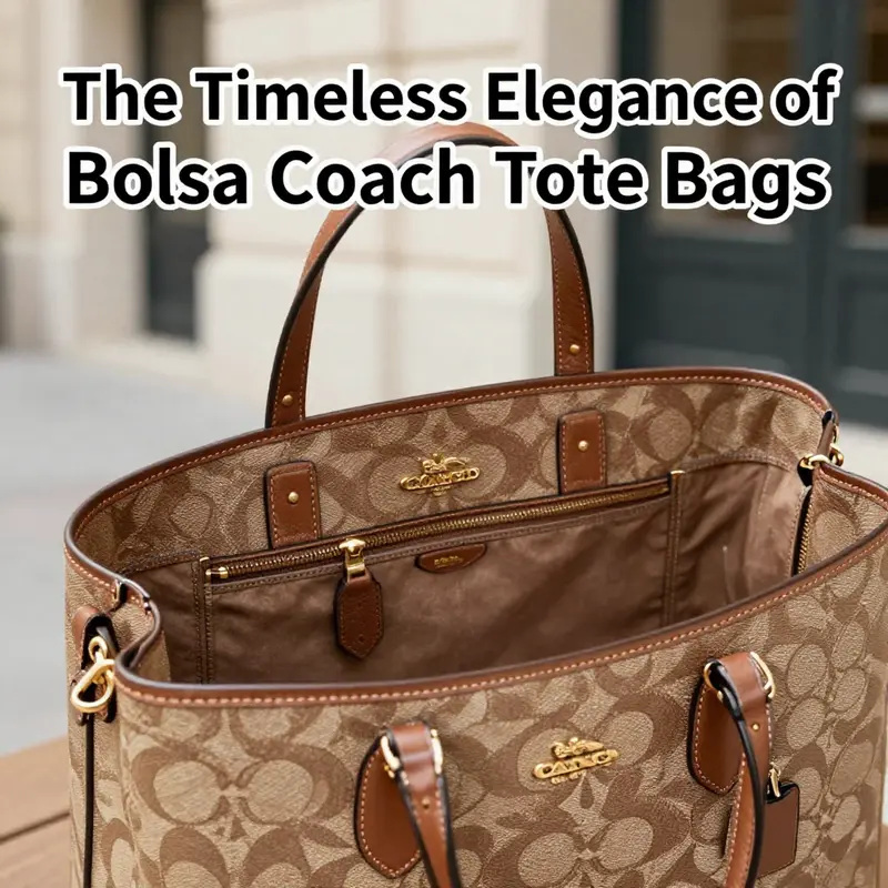 Detailing the features of bolsa coach tote bags, including materials and spacious designs.