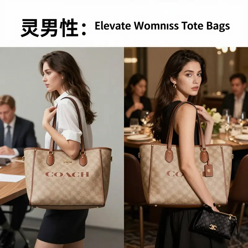 Coach tote bags combine spacious interiors with a structured design, ideal for business owners.