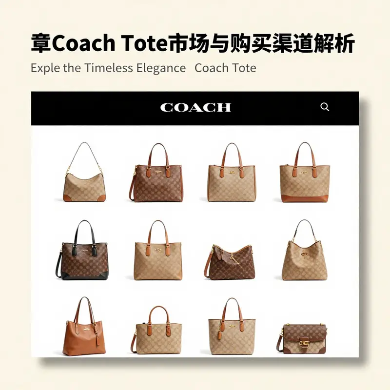 The elegance of the Coach Tote bag reflected in its design and logo.