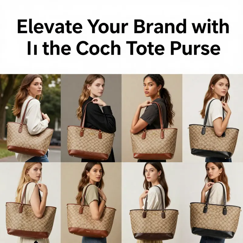 The Coach Tote Purse showcases its core design and functional highlights, perfect for the modern business owner.