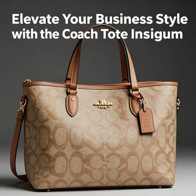 Highlighting the specifications and features of the Coach Tote Medium.
