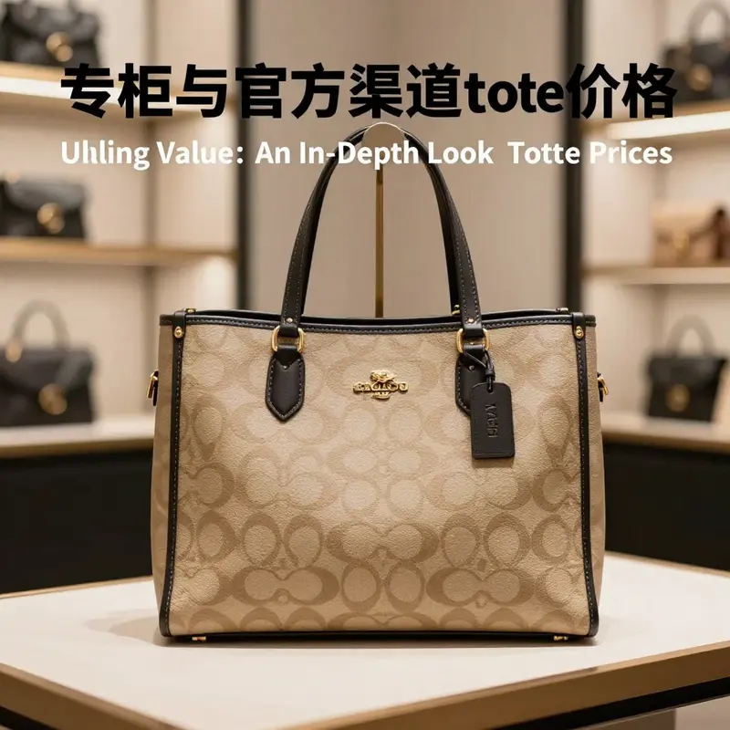 Classic Coach Totes available in an official retail outlet showcasing price range.