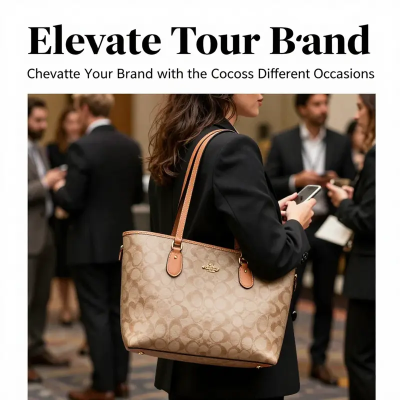 The Coach Tote Purse showcases its core design and functional highlights, perfect for the modern business owner.