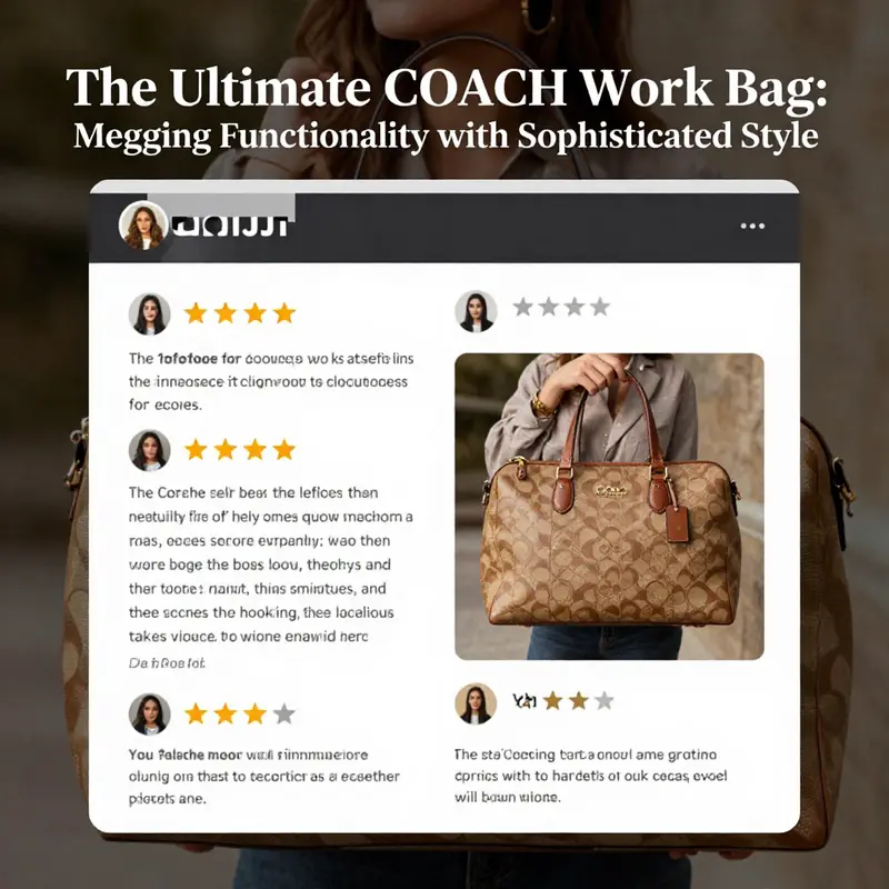 The COACH Large City Tote Bag in a professional environment, highlighting its versatility.