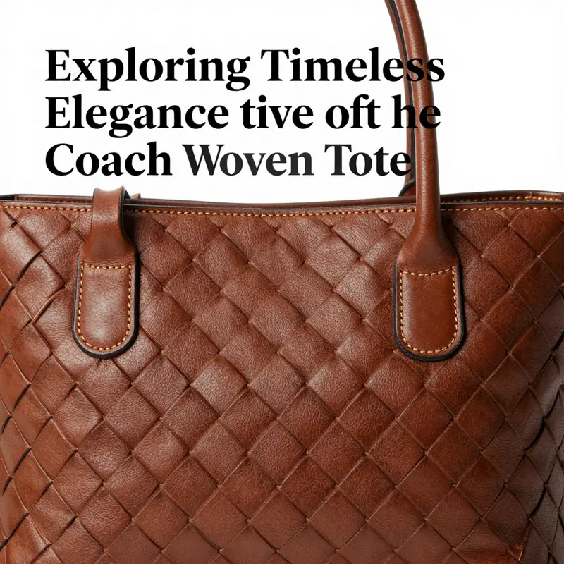 The luxurious woven leather reflects Coach’s dedication to quality and craftsmanship.