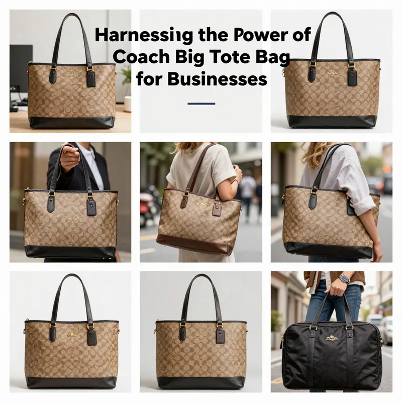 The Coach Gramercy Tote Bag paired with essential business items, highlighting its spacious design.