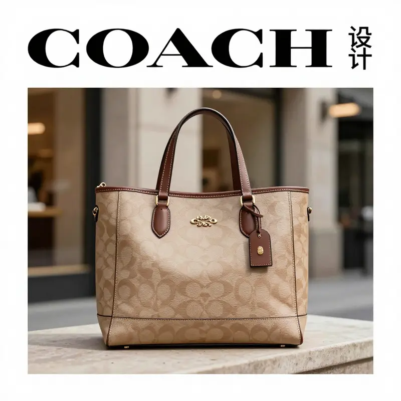 The elegant design of COACH Cargo Tote highlighting its premium materials and craftsmanship.
