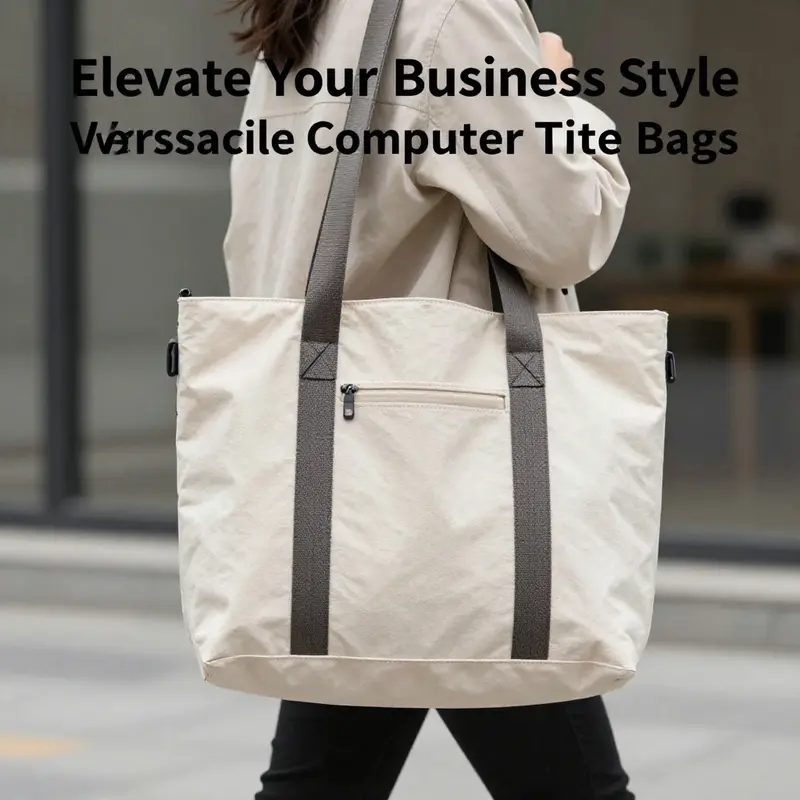 Close-up view showcasing the intricate design elements of a laptop tote bag.