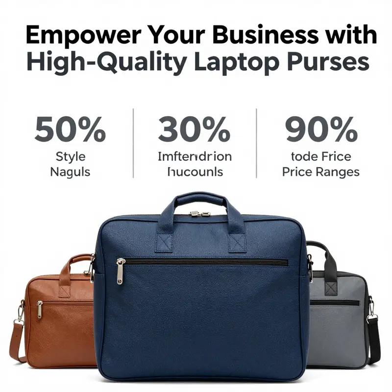 A procurement manager strategizing sourcing options for laptop purses.