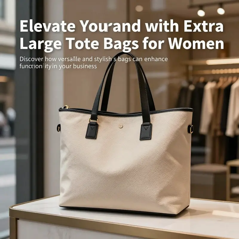 A stylish extra large tote bag on display in an urban fashion environment, highlighting its appeal.