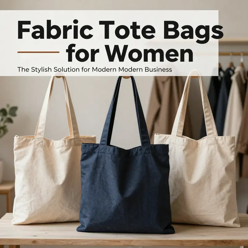 An array of fashionable fabric tote bags arranged beautifully, showcasing their modern design and versatility.