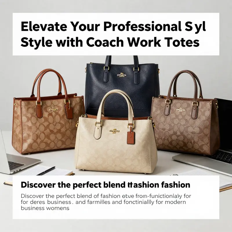 Various Coach Work Totes displayed in a business setting, representing their elegance and functional appeal.