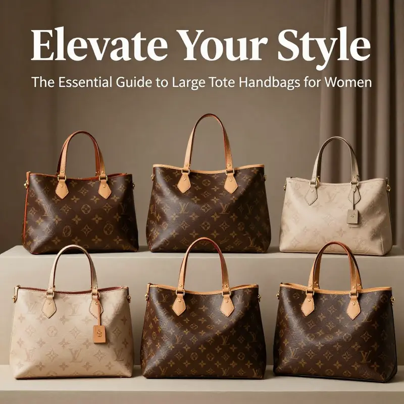 Display of various large tote handbags for women in a chic setting, showcasing their stylish and functional appeal.