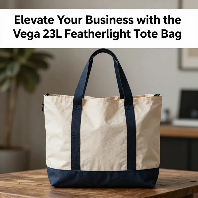 The Vega 23L Featherlight Tote Bag displayed attractively in a versatile setting.