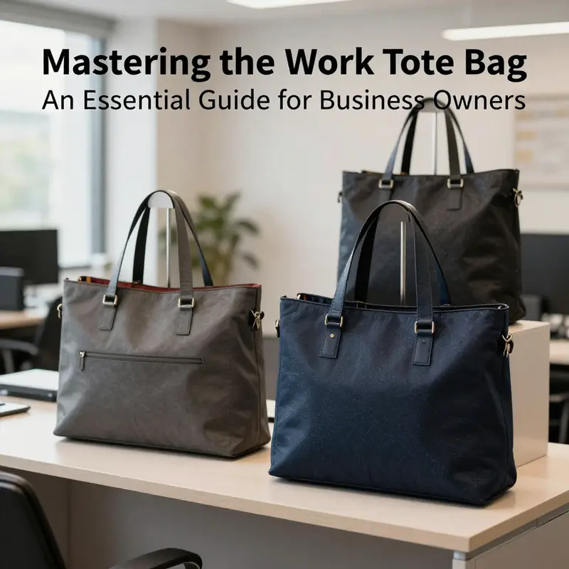 An elegant work environment showcasing various stylish work tote bags.