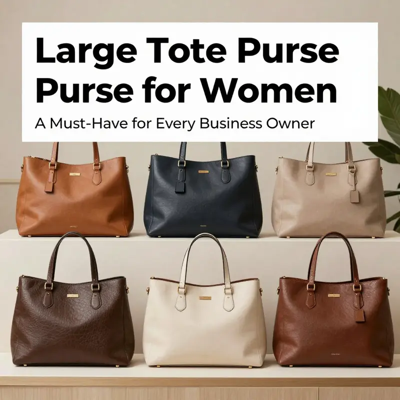 Display of various stylish large tote purses representing versatility and design for women.