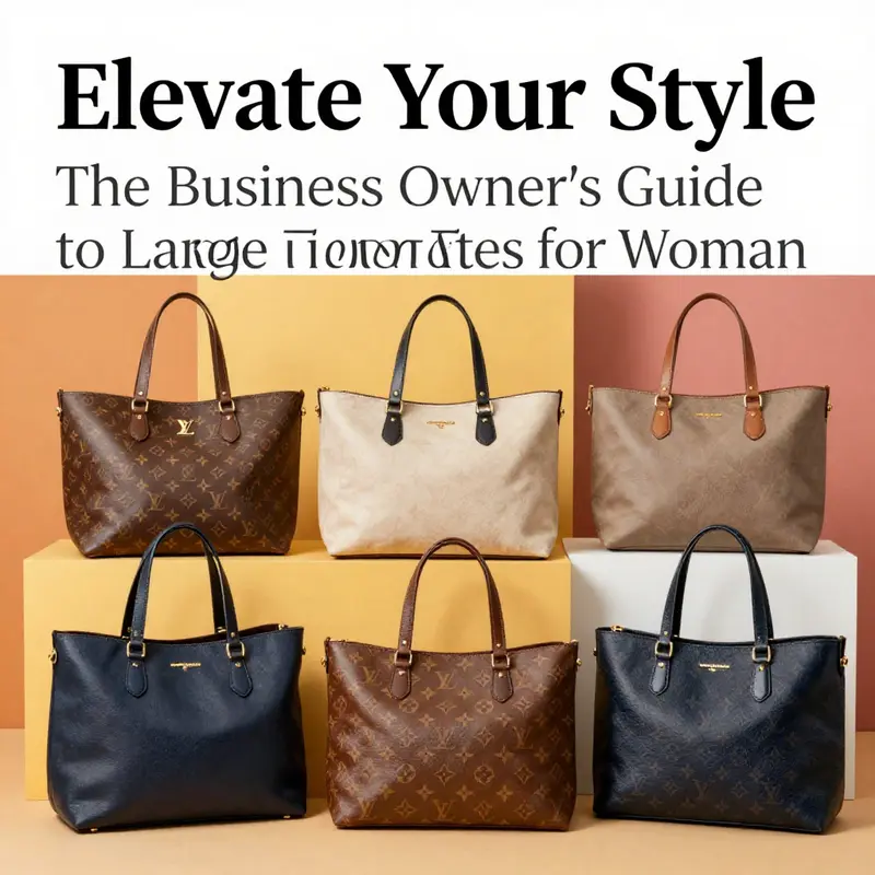 A collection of stylish large tote bags for women displayed artistically against a colorful background.