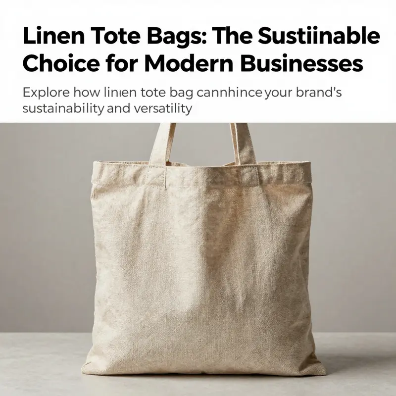 An elegant linen tote bag set against a plain background, highlighting its sophistication and eco-friendly qualities.