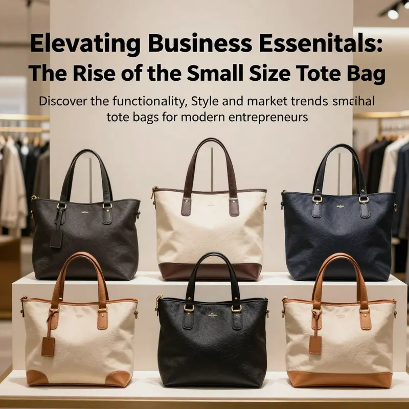 A collection of small size tote bags displayed artfully to enhance visual appeal.