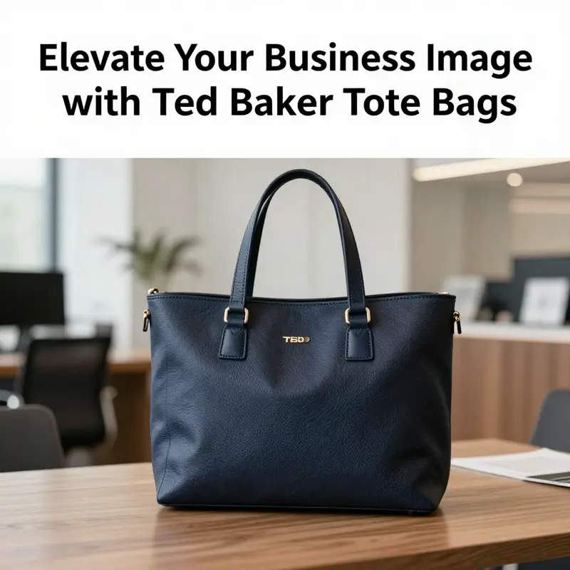 Stylish Ted Baker tote bag in a polished business environment.