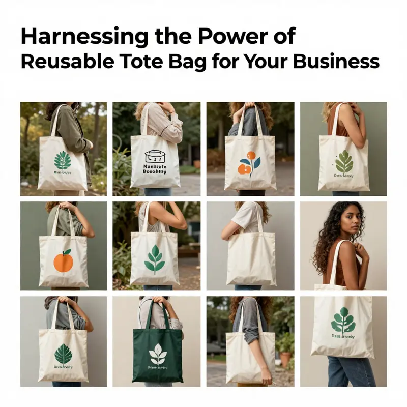 A diverse array of reusable tote bags emphasizing quality and sustainability.