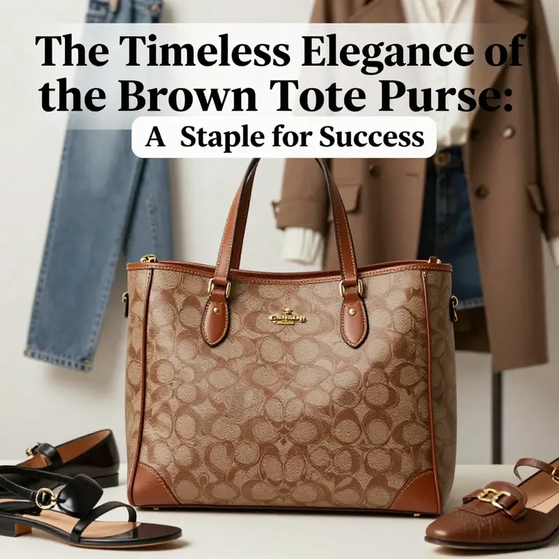 The intricate craftsmanship and luxurious materials of the Brown Coach Tote.