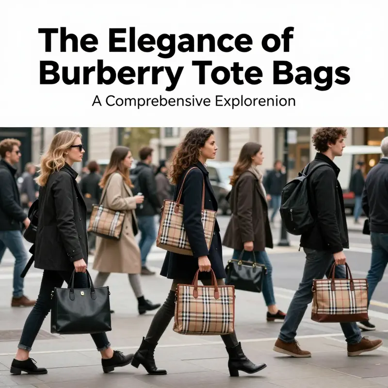 A showcase of the distinct designs and functionality of Burberry tote bags.