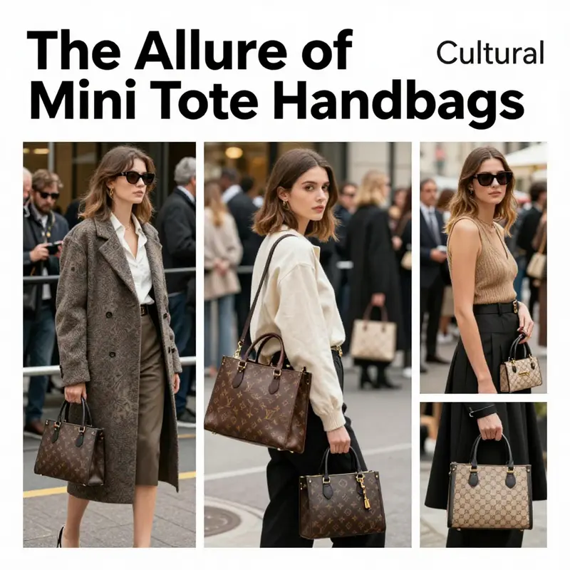 Fashion trends come alive with stylish individuals carrying versatile mini totes.