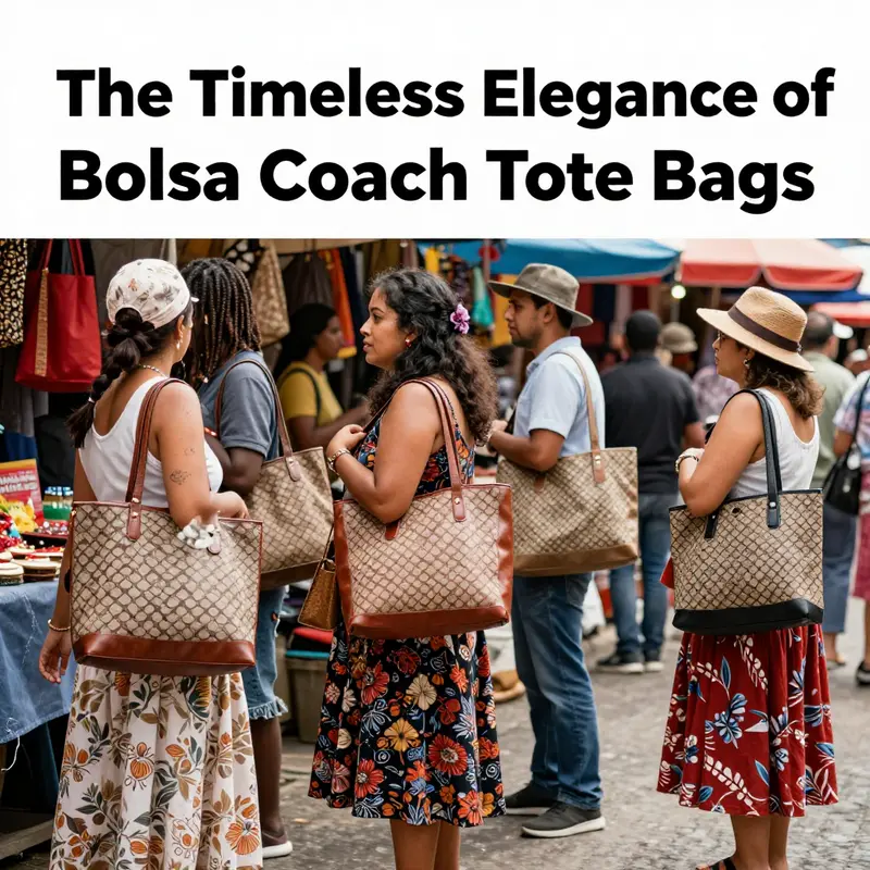 Detailing the features of bolsa coach tote bags, including materials and spacious designs.