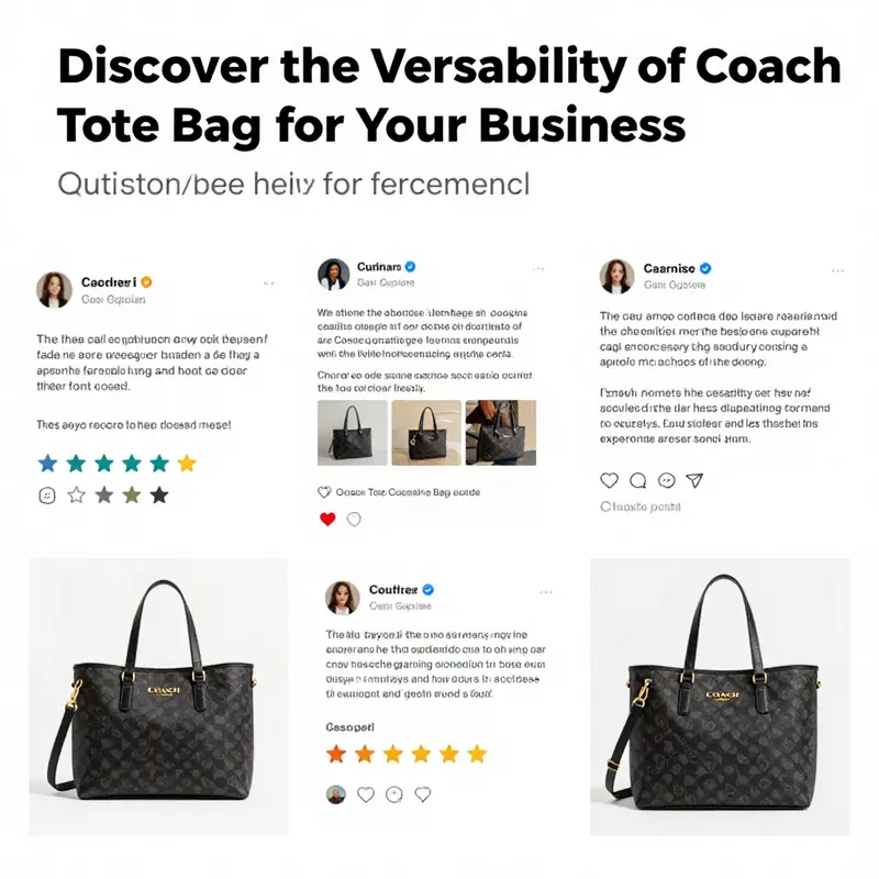 Four distinctive models from the Coach tote bag lineup, each highlighting its unique features.