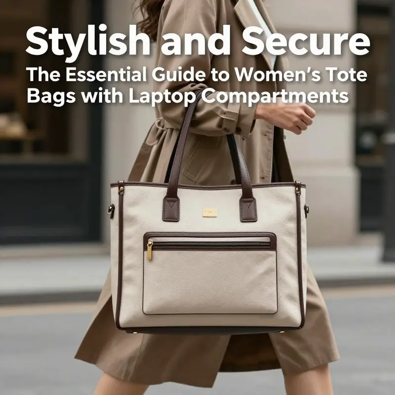 An elegant tote bag showcasing a padded laptop compartment, demonstrating its stylish design and functionality.